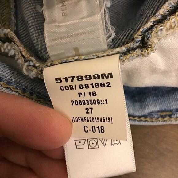 LOFT 4 (27) Skinny Jeans Women’s Distressed Frayed Hems Light Wash Stretch - Picture 10 of 11